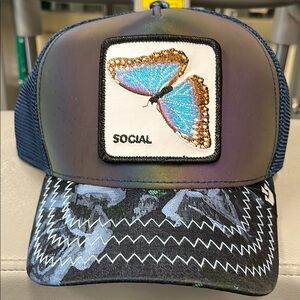 Goorin Bros Multicolor Butterfly Patch Hat-like new